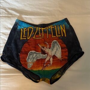 Tie-Dye Black and Yellow Shorts